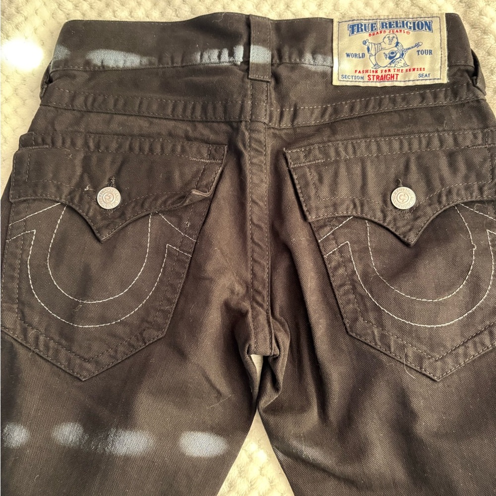 True Religion Men's Dark Brown Straight Jeans